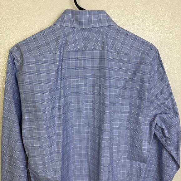 Suitsupply Extra Slim Dress Shirt Mens Size 41 16 Blue Check Egyptian Cotton - Picture 7 of 12
